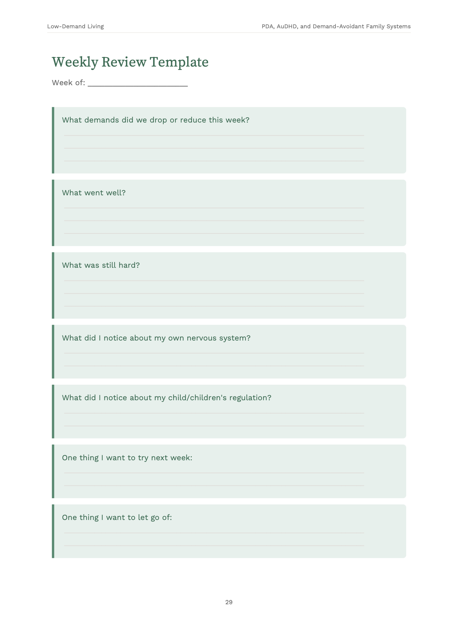 Low-Demand Living: A Practical Guide for PDA, AuDHD & Demand-Avoidant Families